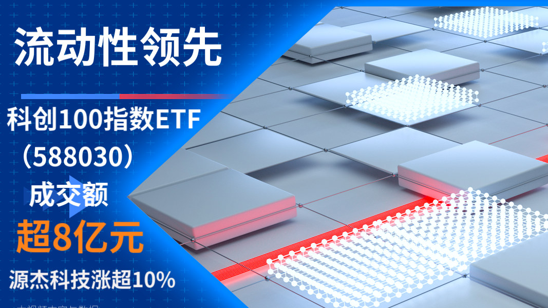 流动性领先，科创100指数ETF(588030)成交额超8亿元，源杰科技涨超10%