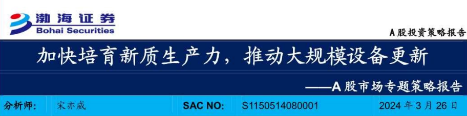 渤海证券：加快培育新质生产力！本轮“设备更新”有何不同？