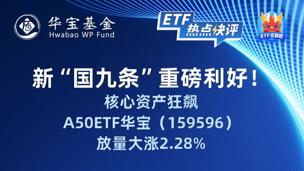 新“国九条”重磅利好！核心资产狂飙，A50ETF华宝(159596)单日大涨2.28%