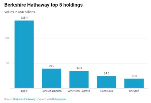 撑起巴菲特整个投资组合的五只股，都有哪些？