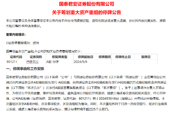 券商ETF盘前资讯|首单头部券商合并出炉，国泰君安+海通证券！机构提示关注情绪催化下的券商板块弹性