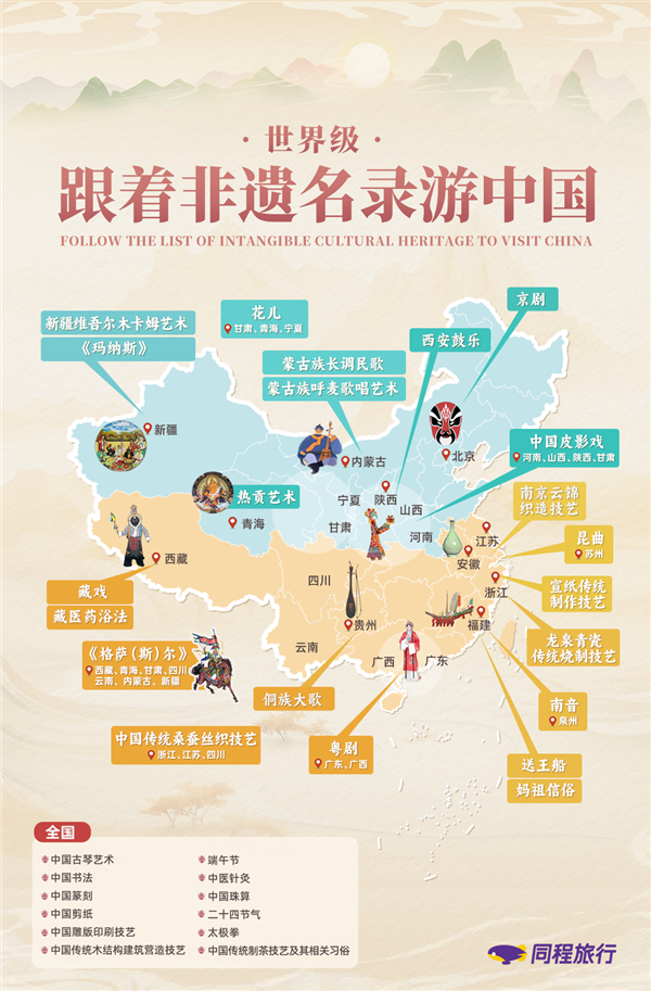 跟着非遗去旅行 同程旅行发布《2025非遗春节旅行地图》