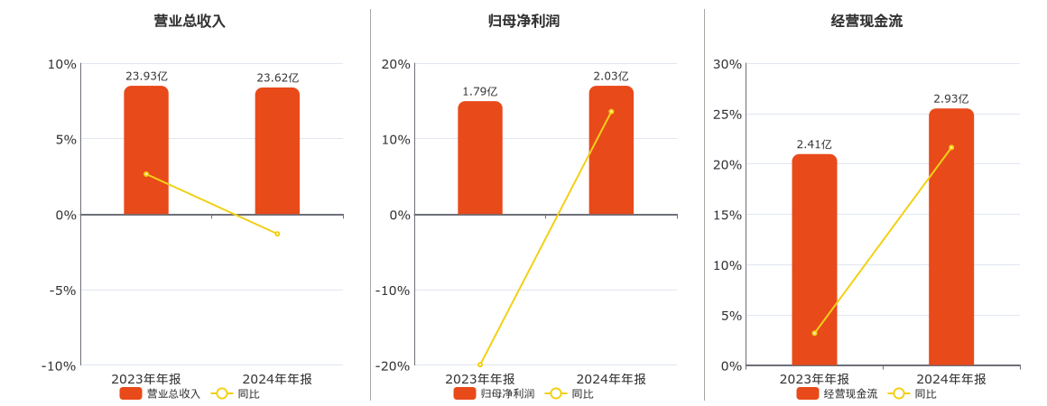 泛微网络(603039.SH)：2024年年报净利润为2.03亿元