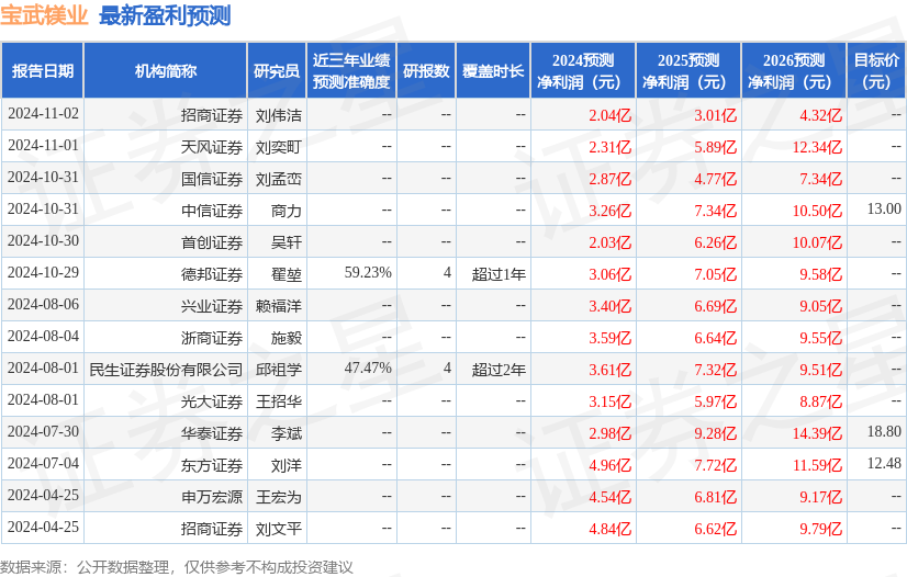 东兴证券：首次覆盖宝武镁业给予增持评级