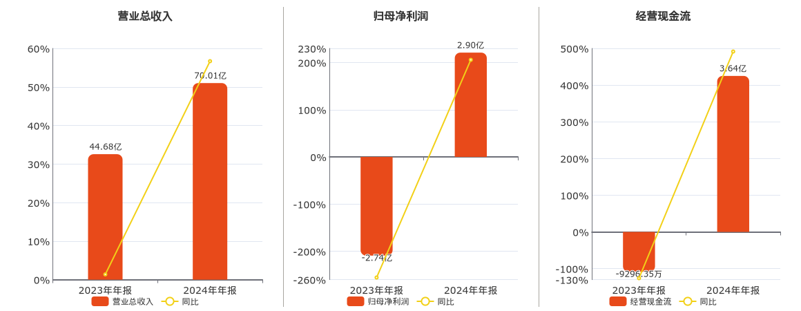 西部黄金(601069.SH)：2024年年报净利润为2.90亿元，同比扭亏为盈