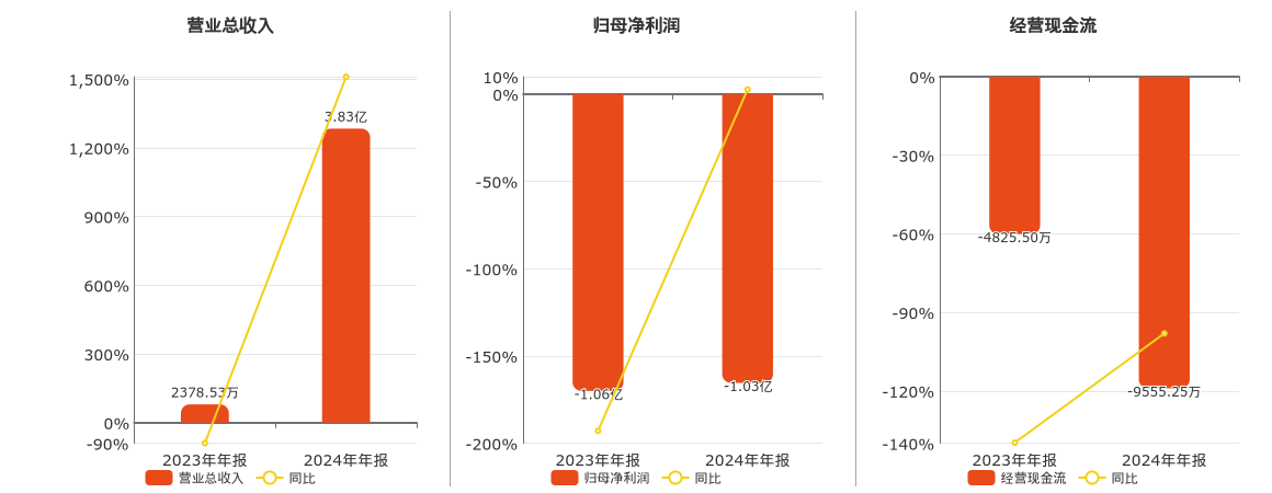 *ST和展(000809.SZ)：2024年年报净利润为-1.03亿元