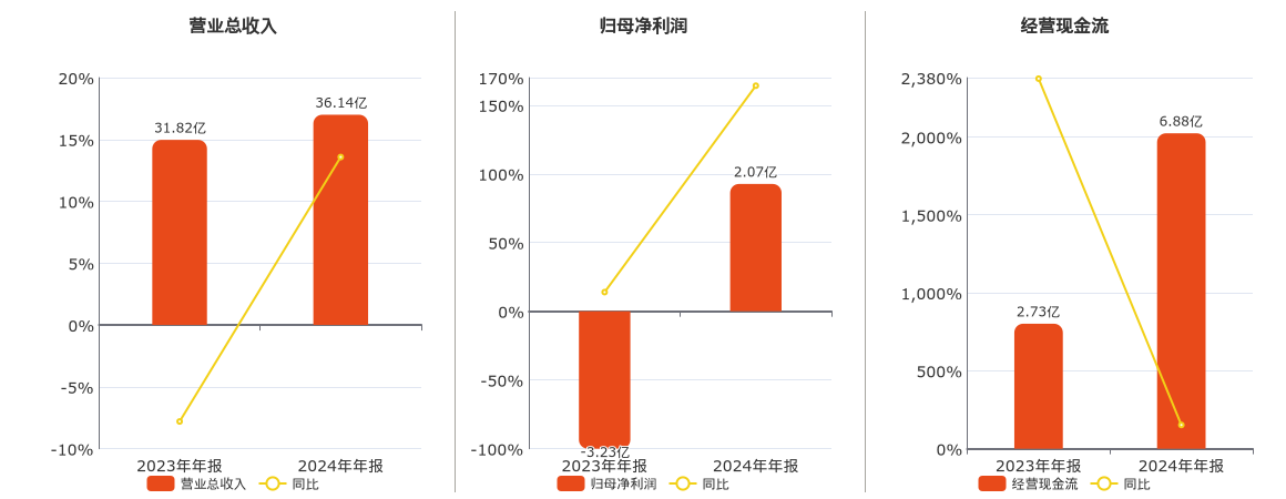 聚光科技(300203.SZ)：2024年年报净利润为2.07亿元