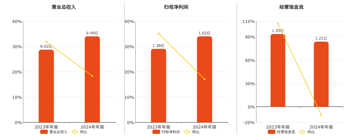 丰茂股份(301459.SZ)：2024年年报净利润为1.62亿元