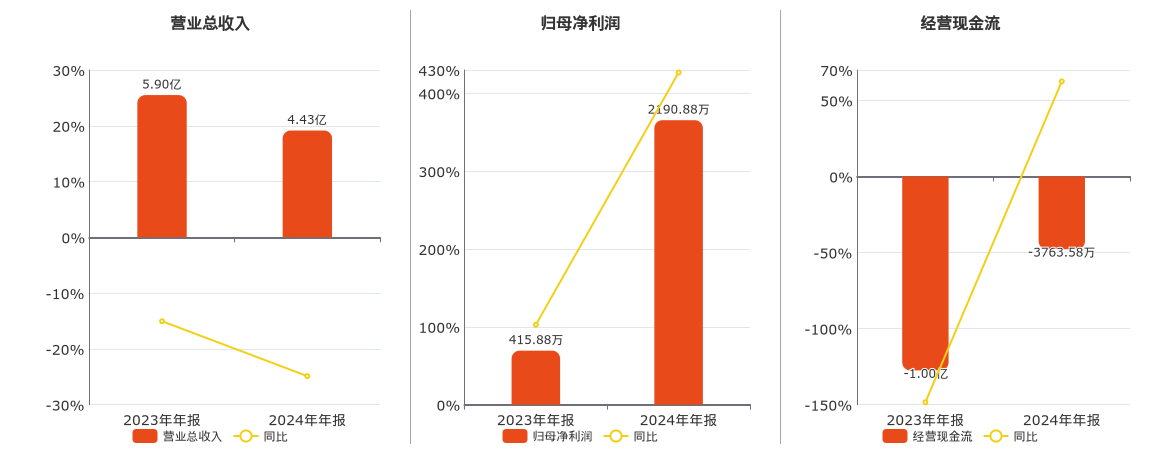 深南电A(000037.SZ)：2024年年报净利润为2190.88万元、同比较去年同期上涨426.81%