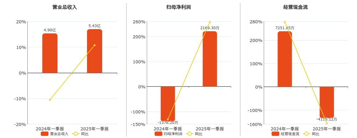 先达股份(603086.SH)：2025年一季报净利润为2169.30万元