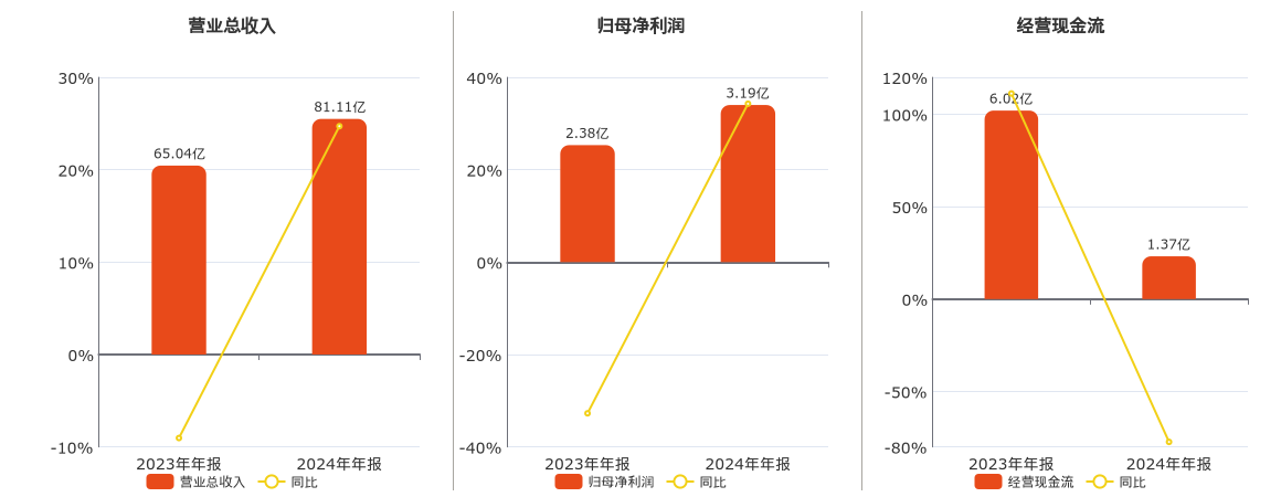 永杰新材(603271.SH)：2024年年报净利润为3.19亿元