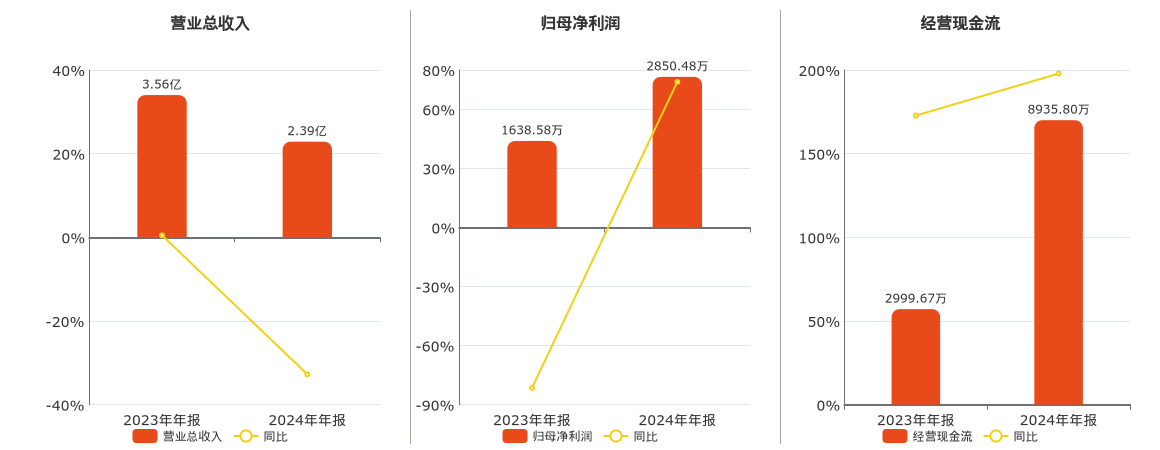 飞马国际(002210.SZ)：2024年年报净利润为2850.48万元