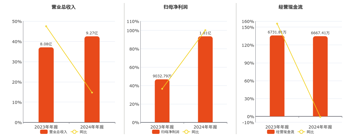 赛恩斯(688480.SH)：2024年年报净利润为1.81亿元
