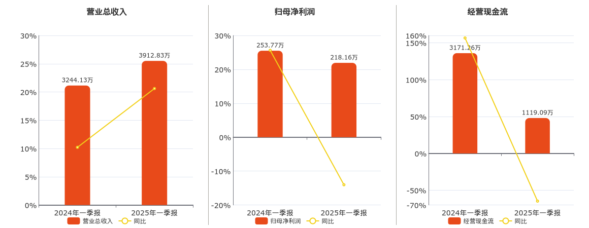 柳化股份(600423.SH)：2025年一季报净利润为218.16万元、同比较去年同期下降14.03%
