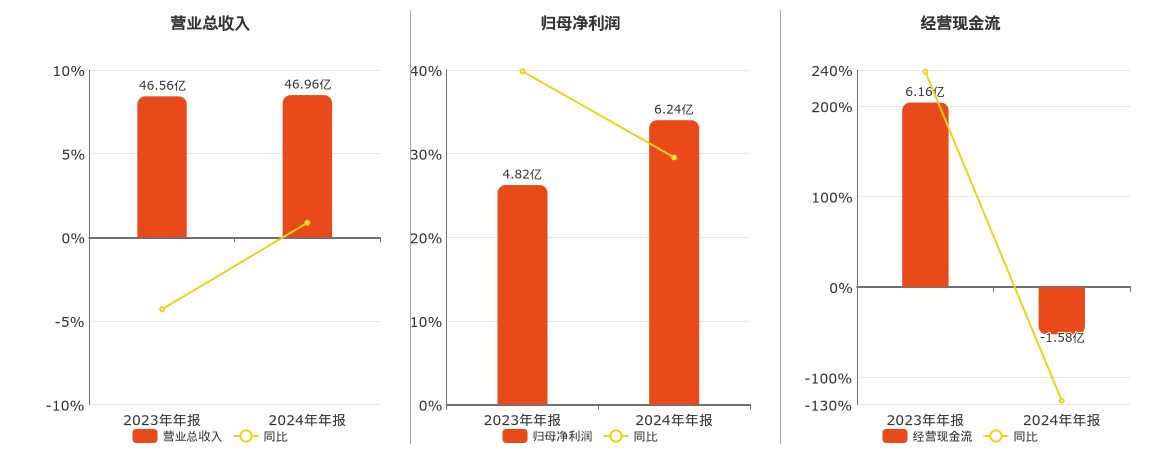 日月股份(603218.SH)：2024年年报净利润为6.24亿元