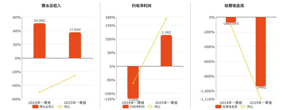 *ST傲农(603363.SH)：2025年一季报净利润为2.18亿元