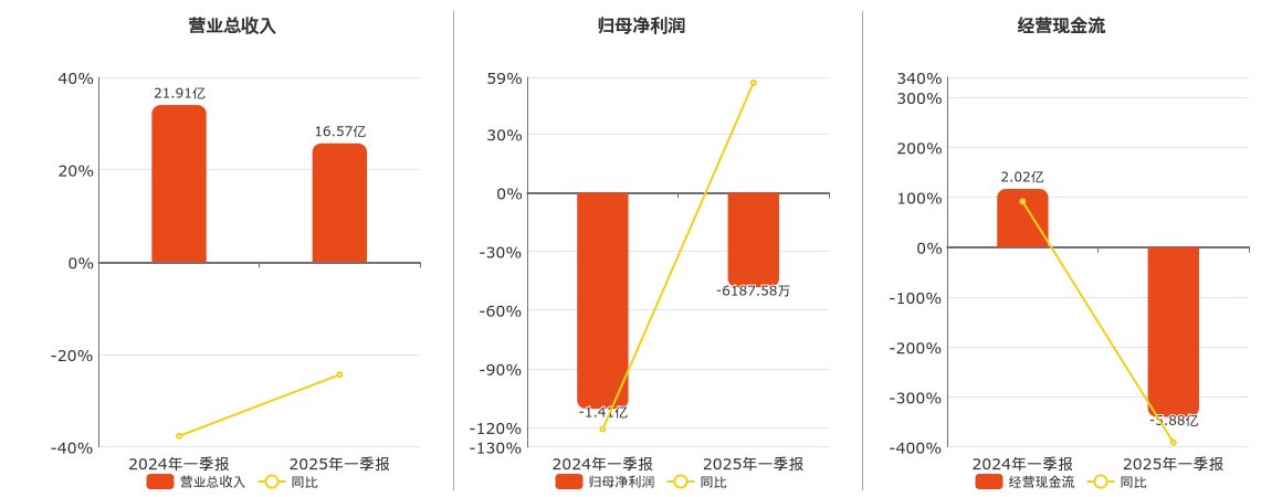 弘元绿能(603185.SH)：2025年一季报净利润为-6187.58万元