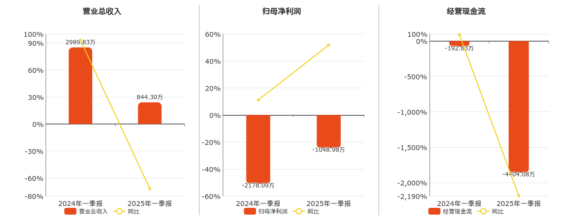 ST花王(603007.SH)：2025年一季报净利润为-1048.98万元