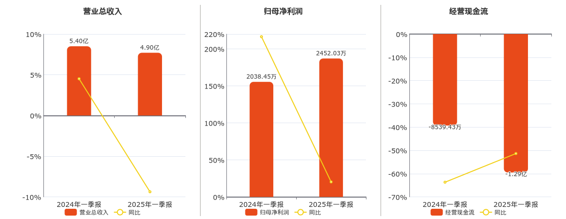 赛意信息(300687.SZ)：2025年一季报净利润为2452.03万元
