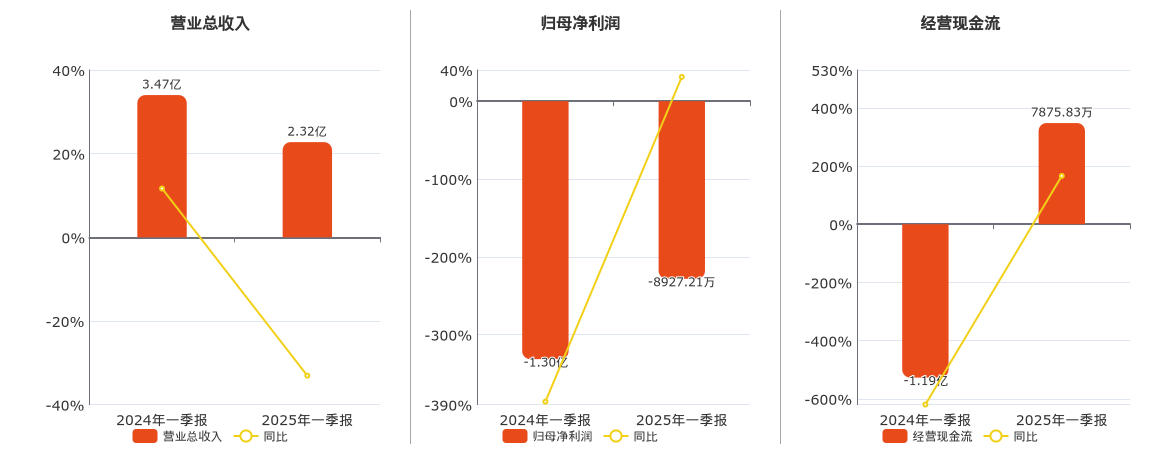 天宜上佳(688033.SH)：2025年一季报净利润为-8927.21万元