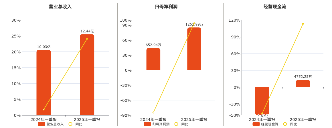 埃斯顿(002747.SZ)：2025年一季报净利润为1262.99万元