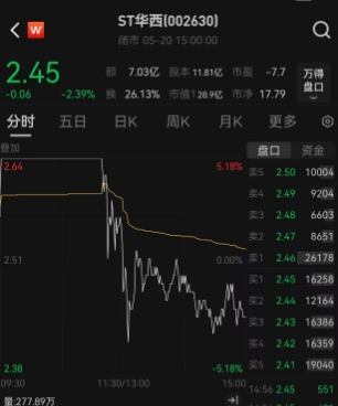 6.18万股东彻底炸锅！A股“锅炉大王”暴雷，华西能源董事长黎仁超被留置，3天前闪电辞职，今日盘中股价从涨停板离奇跳水