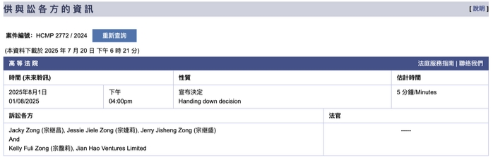 娃哈哈集团21亿美元遗产大战迎来进展，8月1日成为关键节点！香港高等法院将宣布决定，宗馥莉与三兄妹谁将胜出？