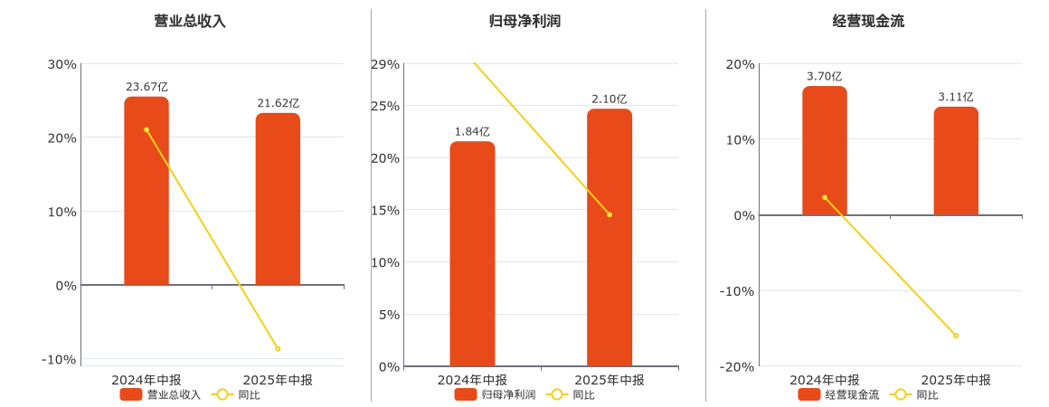 飞龙股份(002536.SZ)：2025年中报净利润为2.10亿元