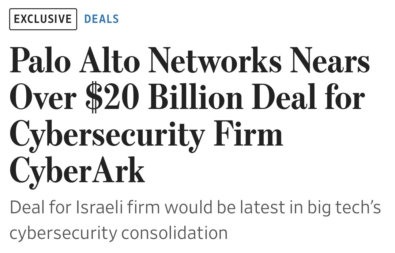 PANW收购CYBR下的两个交易机会