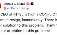 特朗普发帖要求英特尔CEO陈立武辞职
