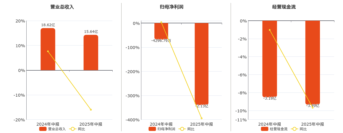 海南发展(002163.SZ)：2025年中报净利润为-2.13亿元，同比亏损放大