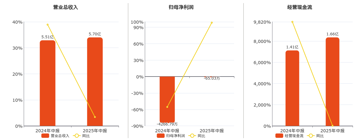 赛微电子(300456.SZ)：2025年中报净利润为-65.03万元