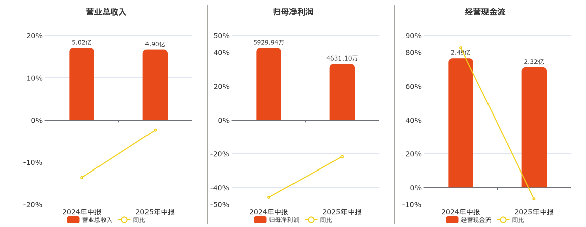 海宁皮城(002344.SZ)：2025年中报净利润为4631.10万元、同比较去年同期下降21.90%