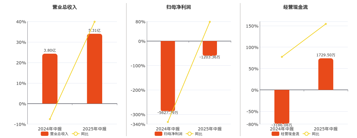 爱克股份(300889.SZ)：2025年中报净利润为-1203.36万元