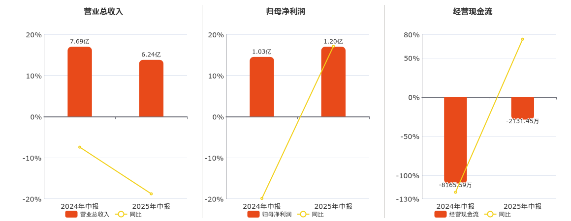 龙版传媒(605577.SH)：2025年中报净利润为1.20亿元、同比较去年同期上涨13.28%