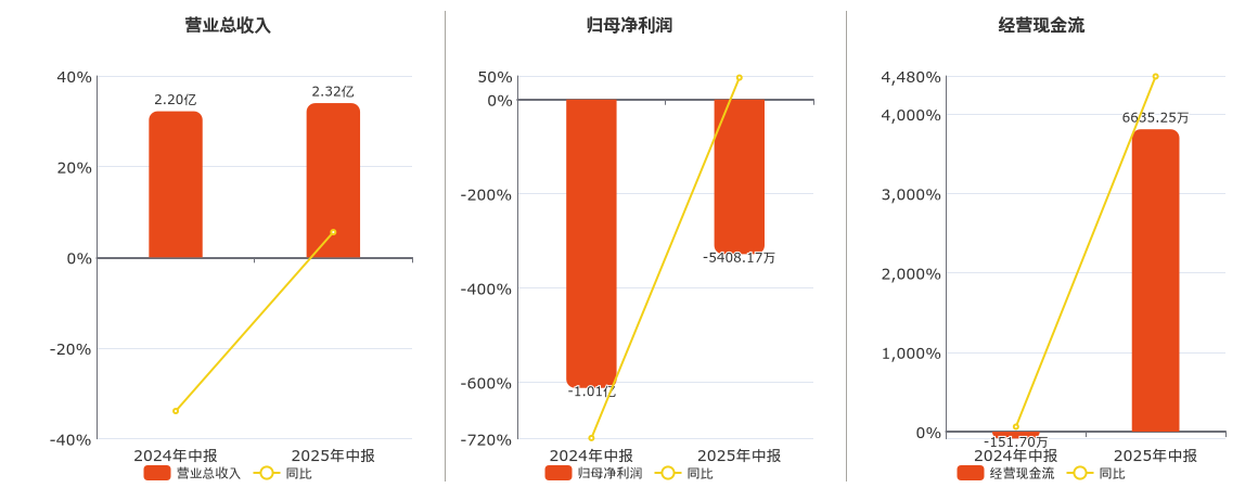 康芝药业(300086.SZ)：2025年中报净利润为-5408.17万元
