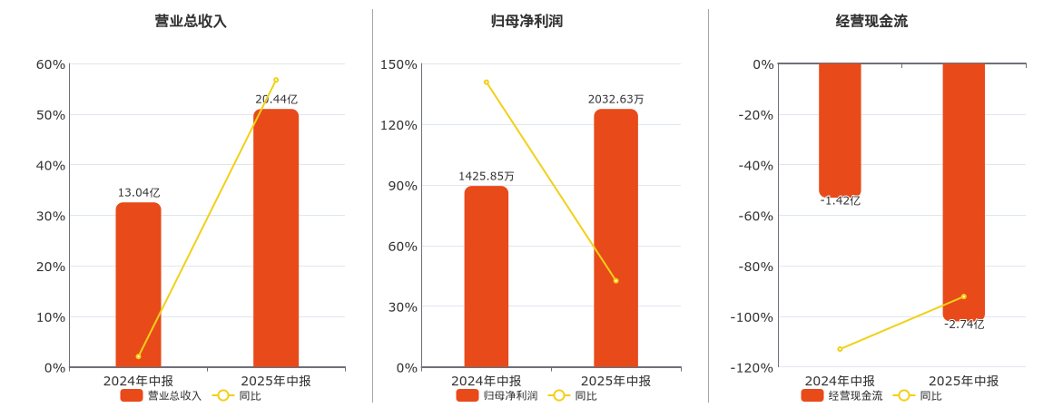 上海雅仕(603329.SH)：2025年中报净利润为2032.63万元、同比较去年同期上涨42.56%