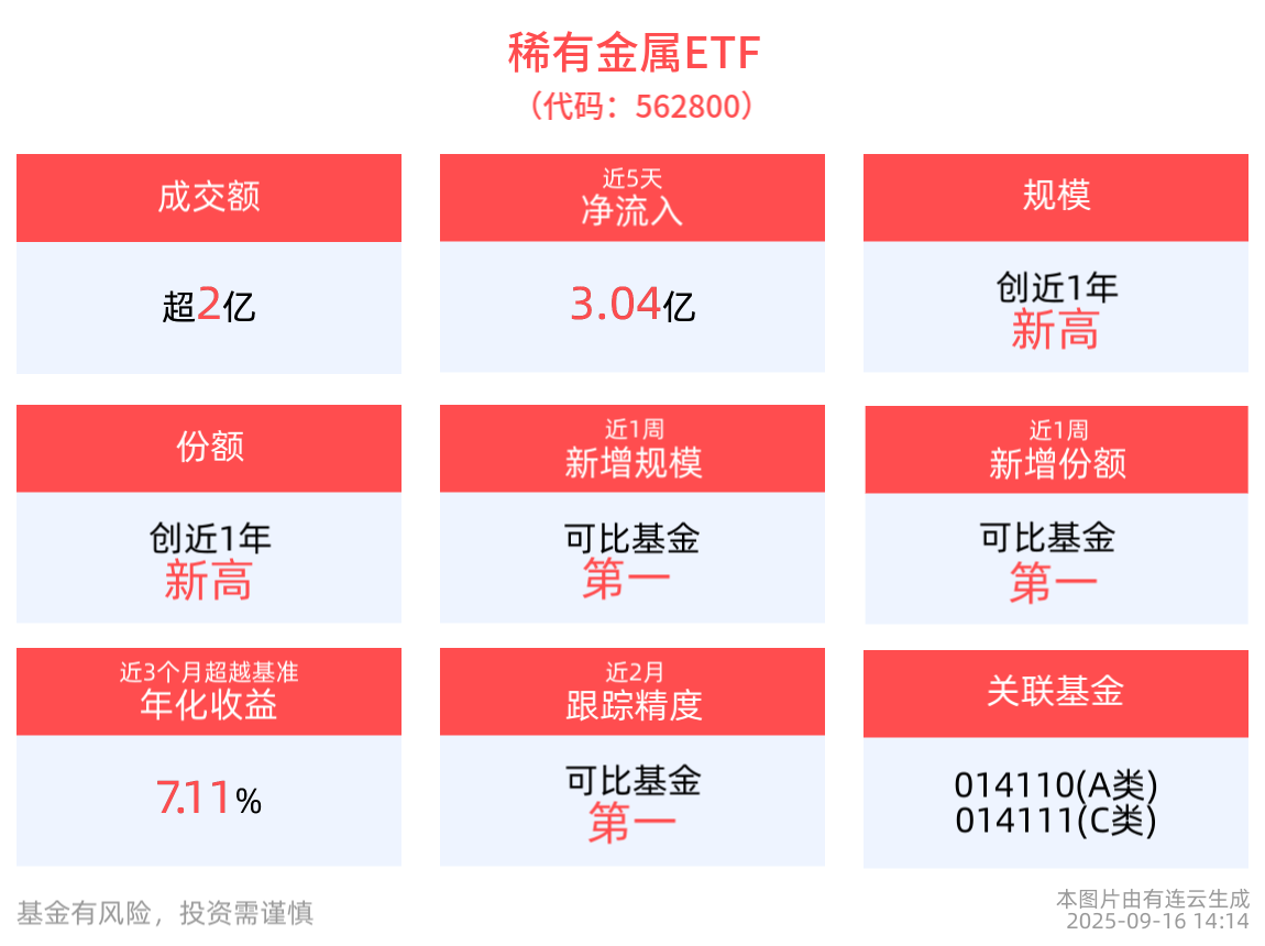 稀土板块回调，稀有金属ETF(562800)获资金逢低布局，最新单日“吸金”2.31亿元