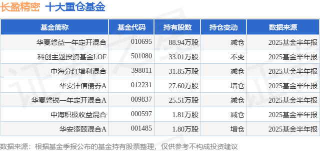 9月16日长盈精密涨8.94%，华夏磐益一年定开混合基金重仓该股