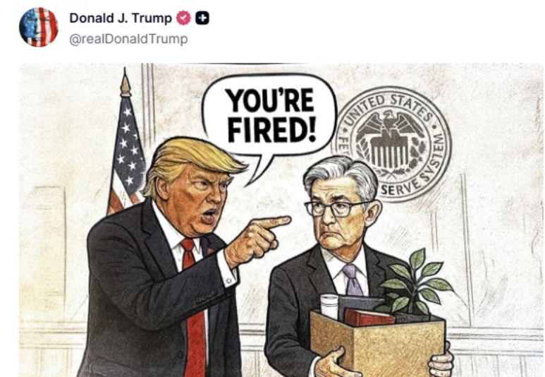 特朗普发布AI漫画威胁解雇美联储主席鲍威尔引发舆论关注