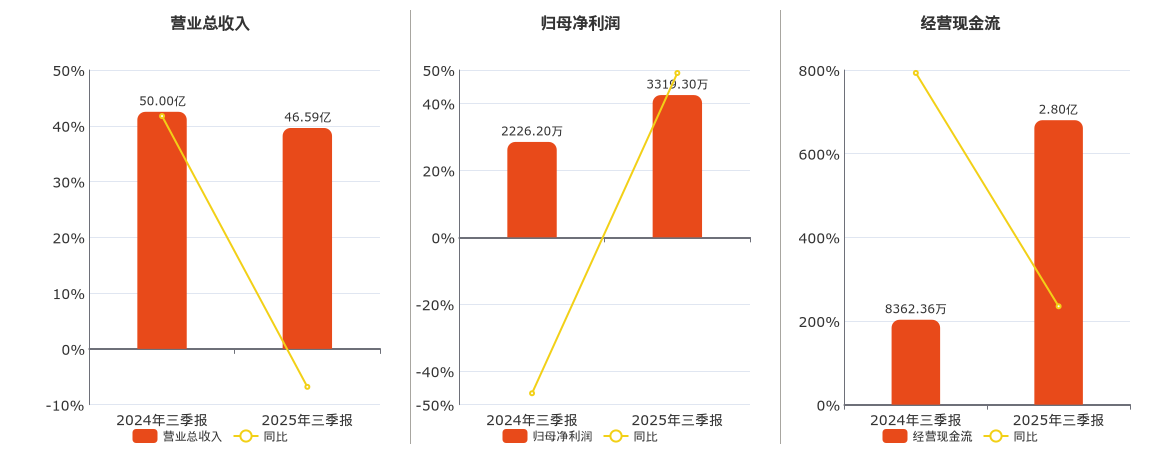 飞力达(300240.SZ)：2025年三季报净利润为3319.30万元