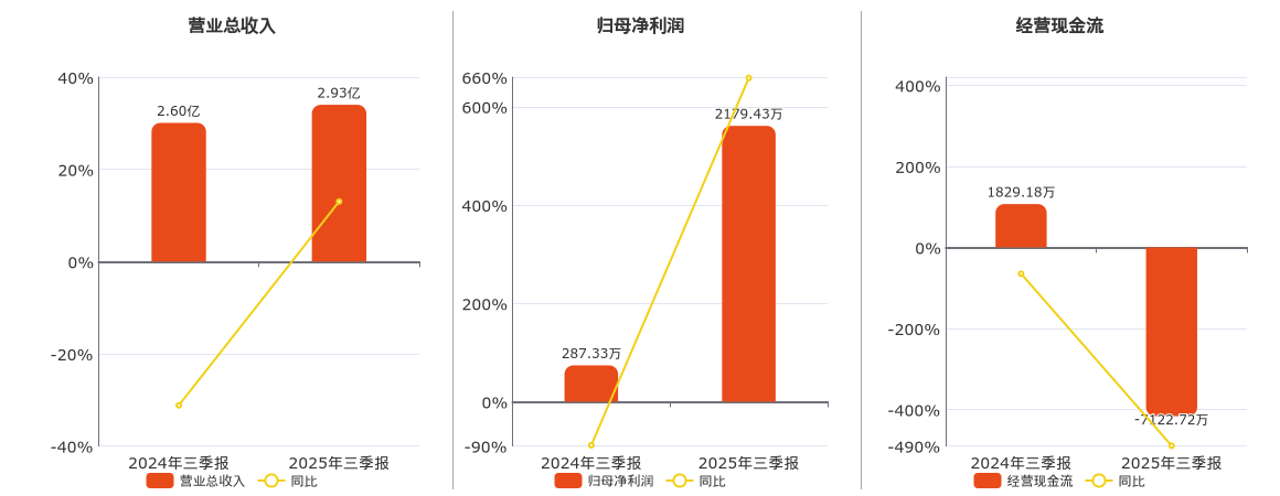 嘉应制药(002198.SZ)：2025年三季报净利润为2179.43万元、同比较去年同期上涨658.50%