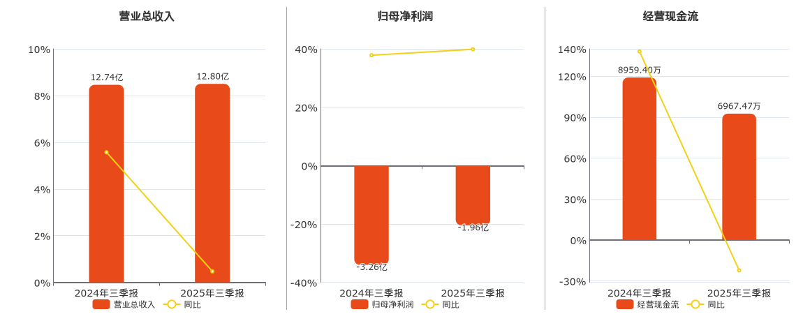 绿盟科技(300369.SZ)：2025年三季报净利润为-1.96亿元