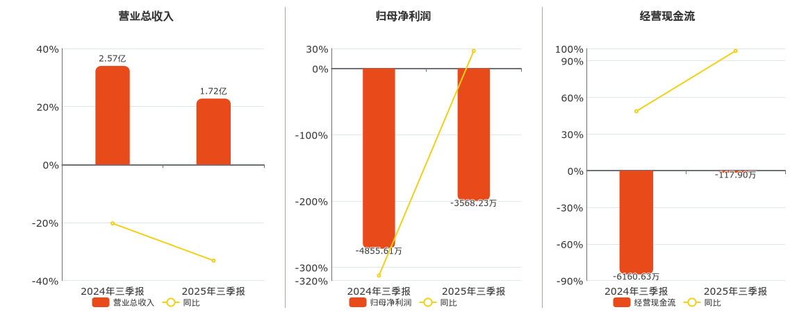 ST尔雅(600107.SH)：2025年三季报净利润为-3568.23万元