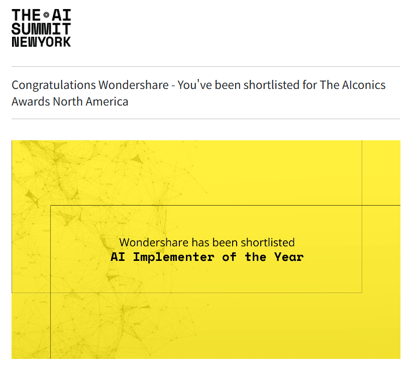AI布局落地获国际认可 万兴科技入围AIconics年度实施企业