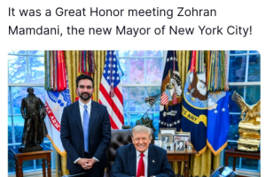 纽约时报观点：与特朗普的超现实主义会面体现了曼达尼之道——精明实用主义