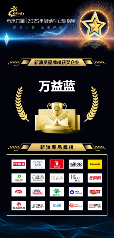 万益蓝入选2025“未来力量”新消费品牌榜 以硬核科研重塑益生菌健康消费新标杆