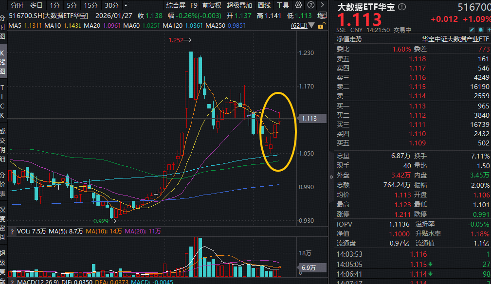 ETF盘中资讯｜Seedance概念活跃，国投智能领涨超9%！大数据ETF（516700）盘中拉升1.8%，冲击4连阳！