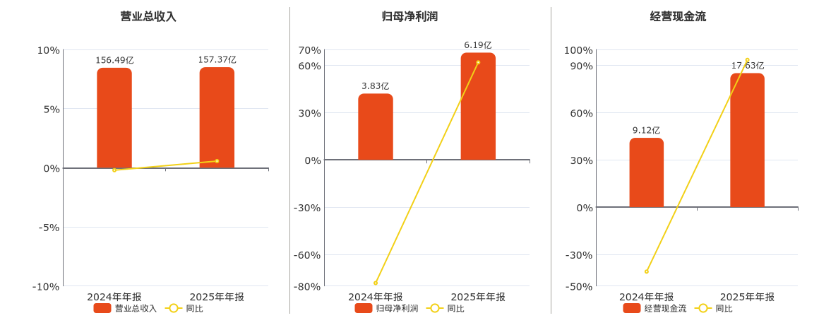 旗滨集团(601636.SH)：2025年年报净利润为6.19亿元