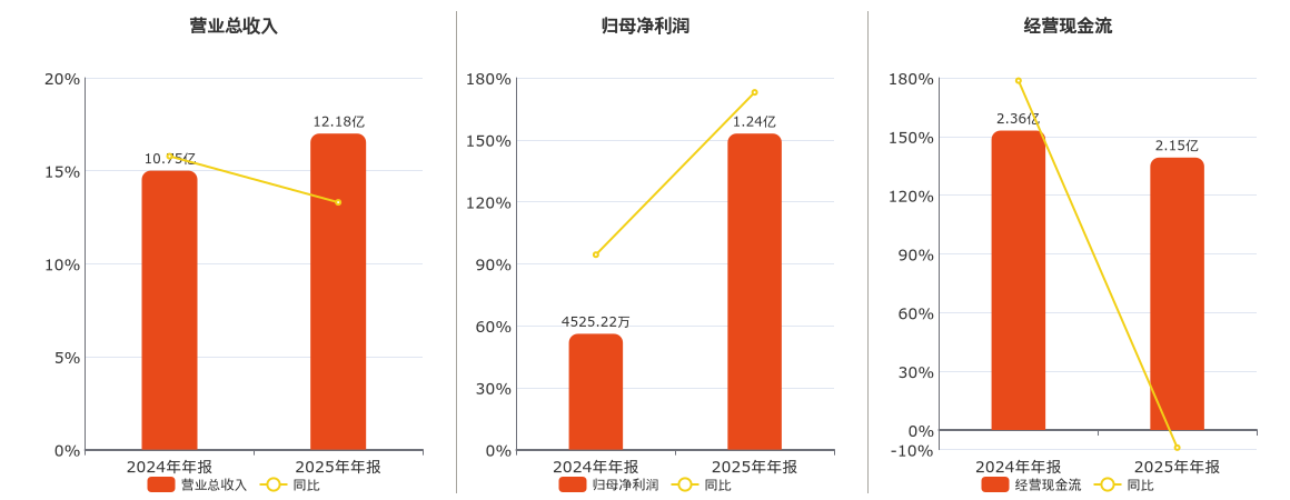 新美星(300509.SZ)：2025年年报净利润为1.24亿元
